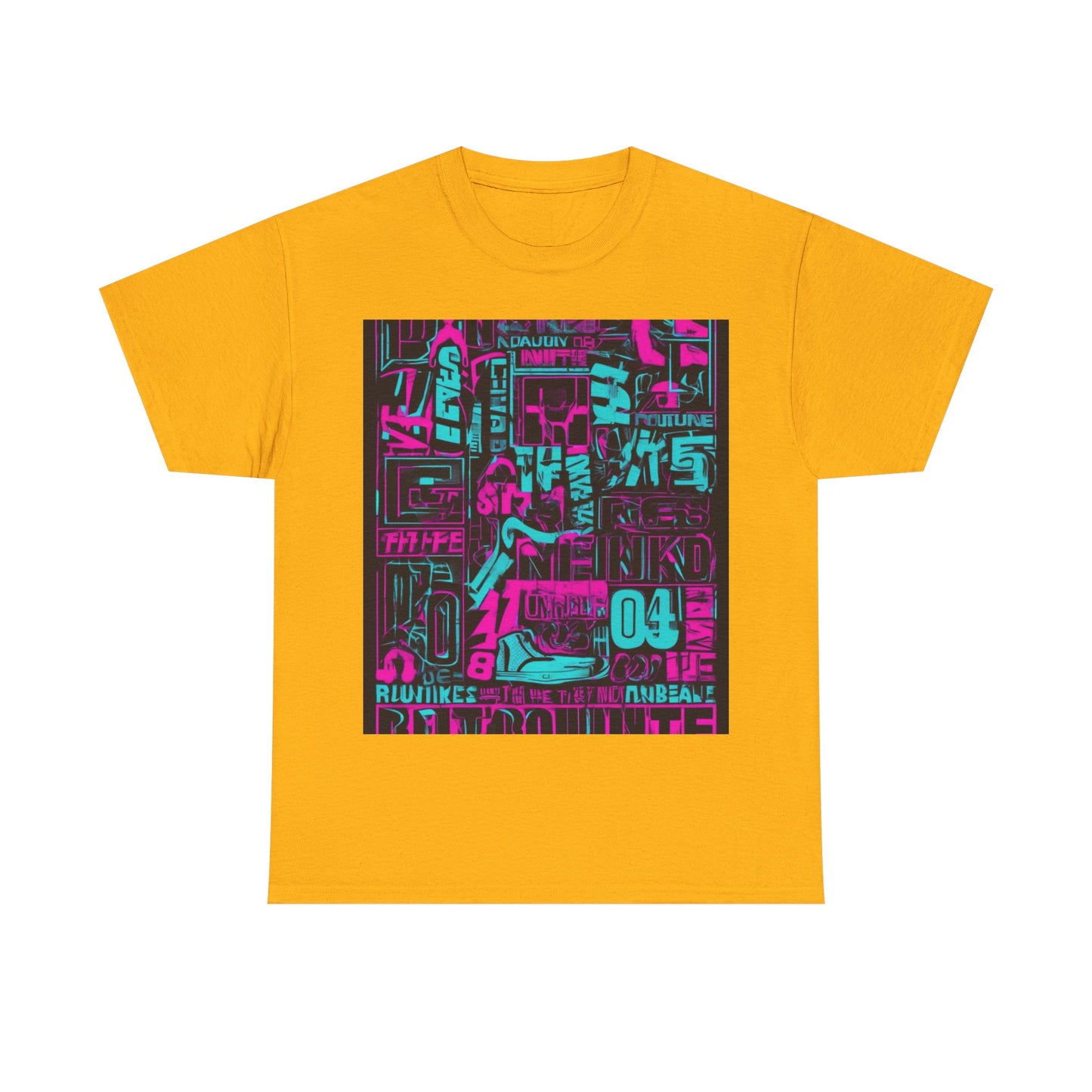 boostlete-rise-grind-type-unbreakable-routine-outline-over-solid-industrial-0081 — Unisex Heavy Cotton Tee (Gildan 5000)