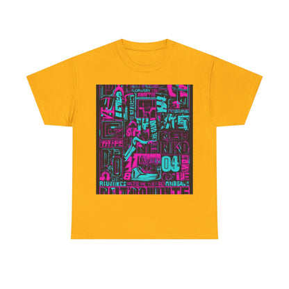 boostlete-rise-grind-type-unbreakable-routine-outline-over-solid-industrial-0081 — Unisex Heavy Cotton Tee (Gildan 5000)