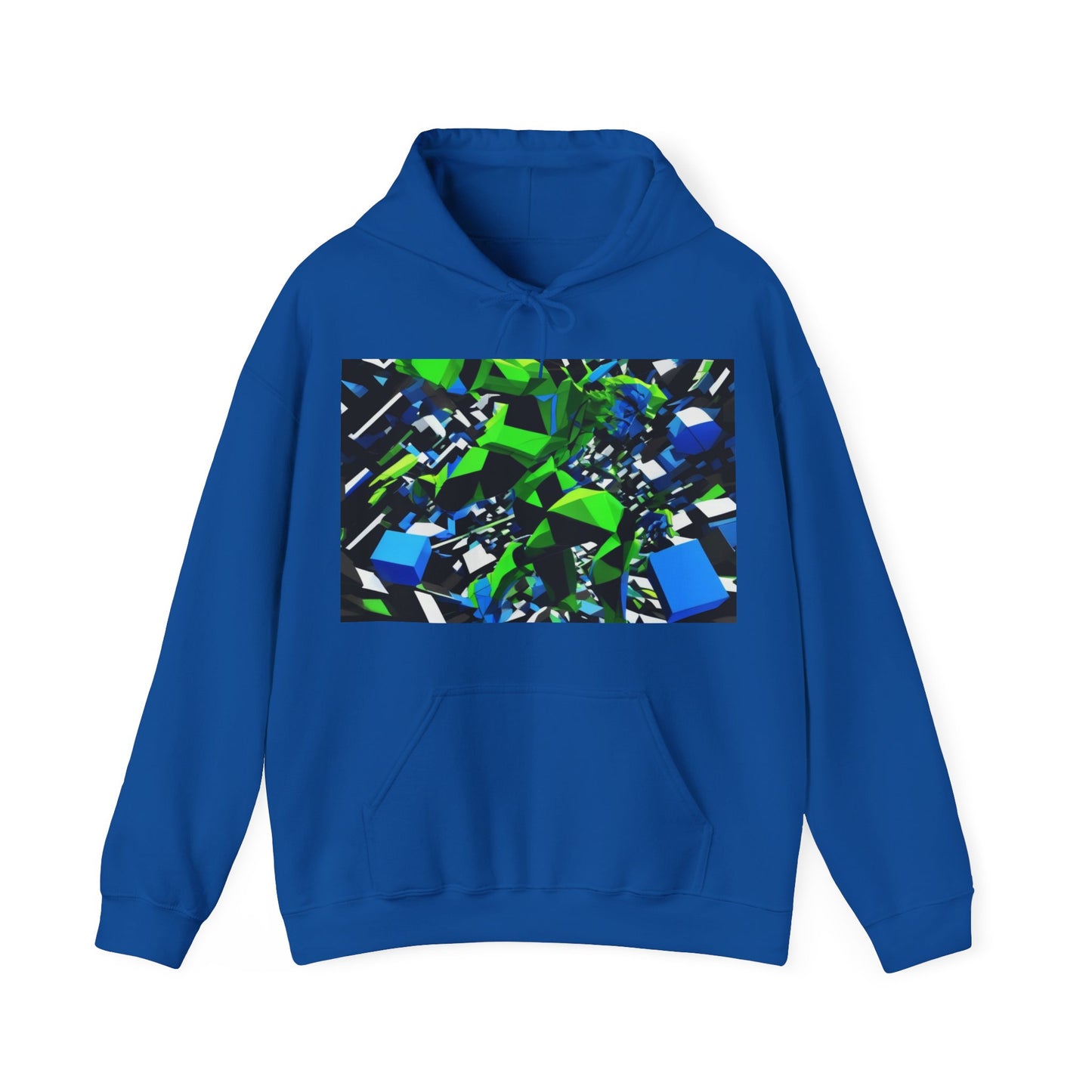 boostlete-pr-season-scene-sprinter-3d-geometric-0896 — Unisex Heavy Blend Hoodie (G18500)