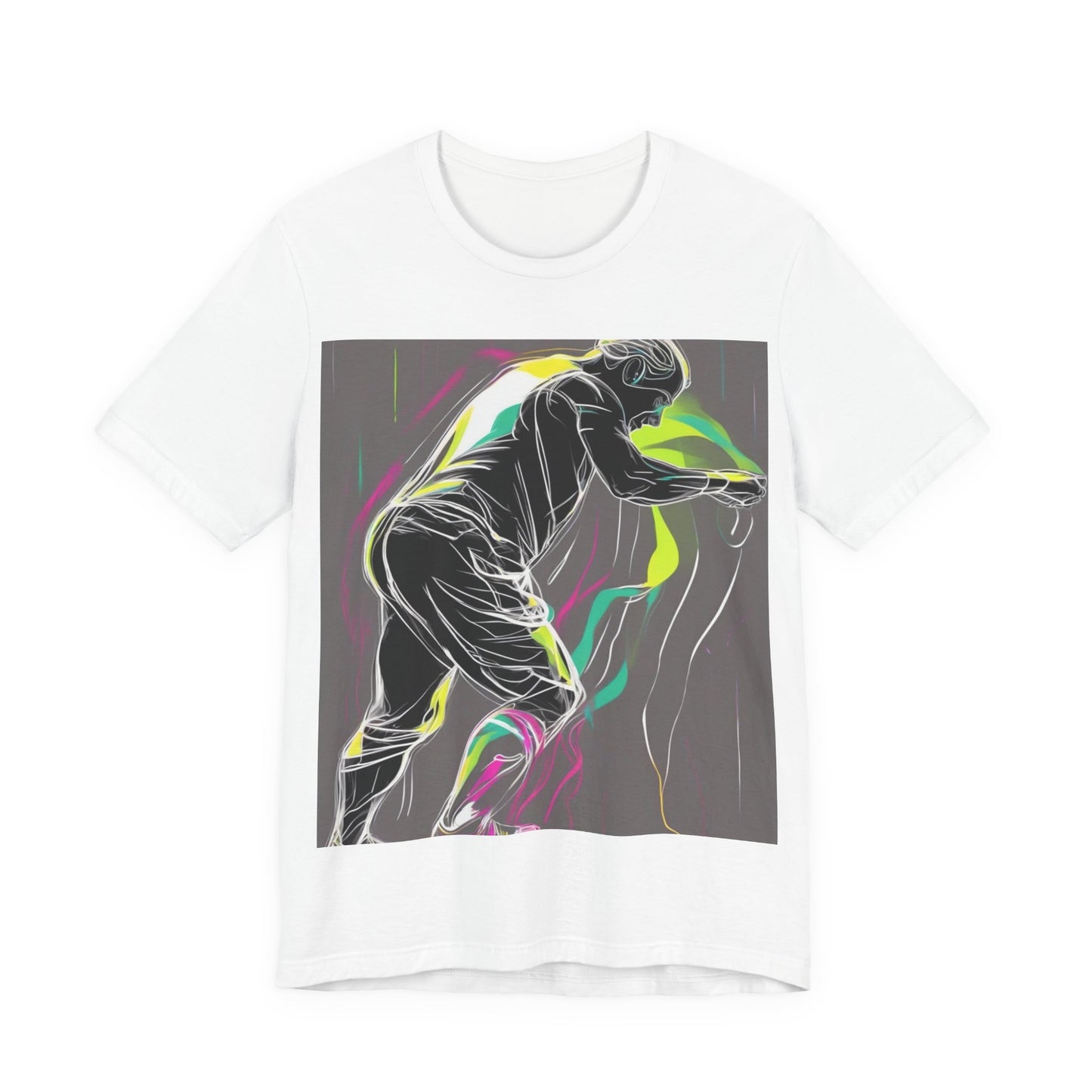 boostlete-iron-intent-scene-athlete-neon-monoline-0140 — Unisex Jersey Short Sleeve (B+C 3001)