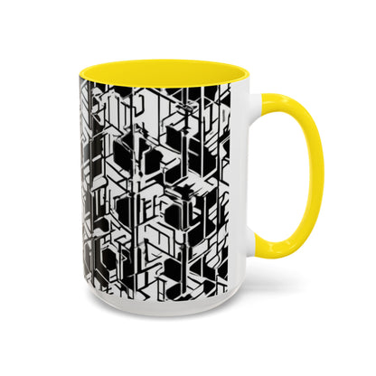 boostlete-field-day-pattern-micro-blueprint-0927 — Accent Mug 11/15oz