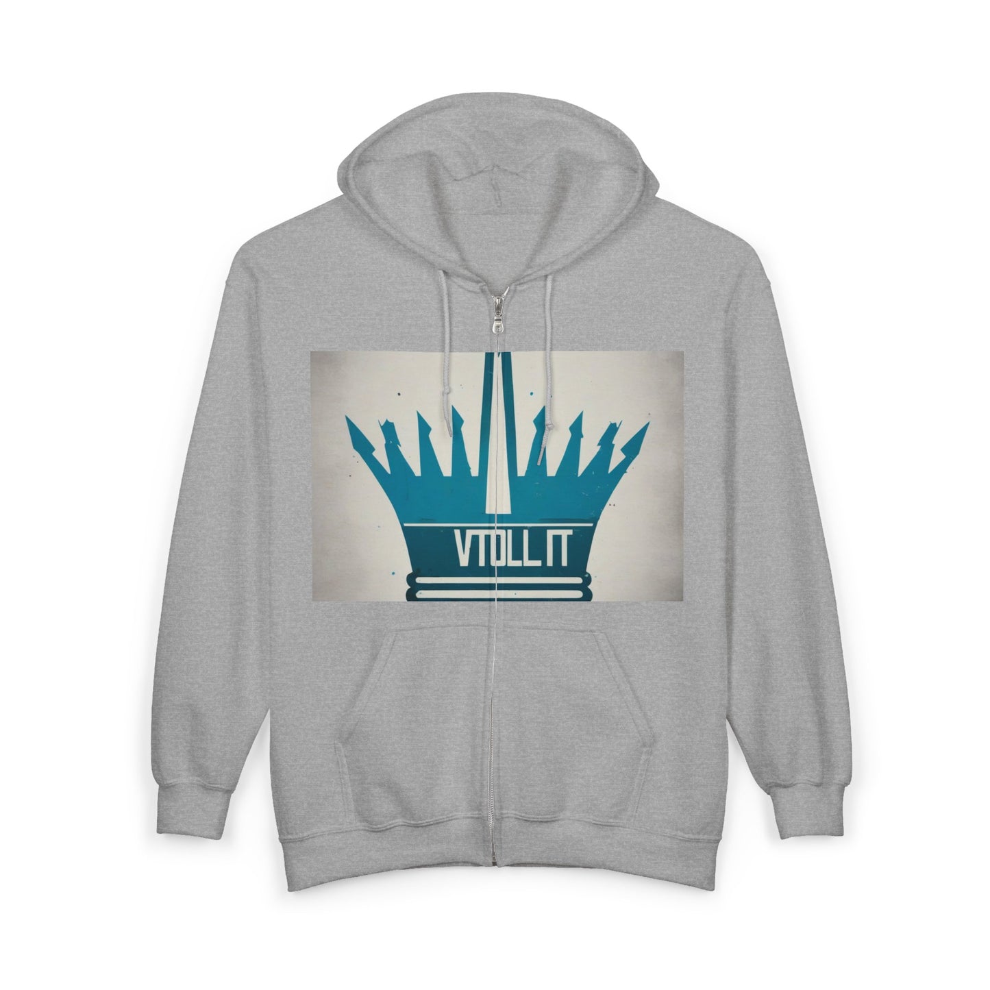 boostlete-am-crew-icon-crown-matte-industrial-0058 — Unisex Heavy Blend Full-Zip Hooded Sweatshirt
