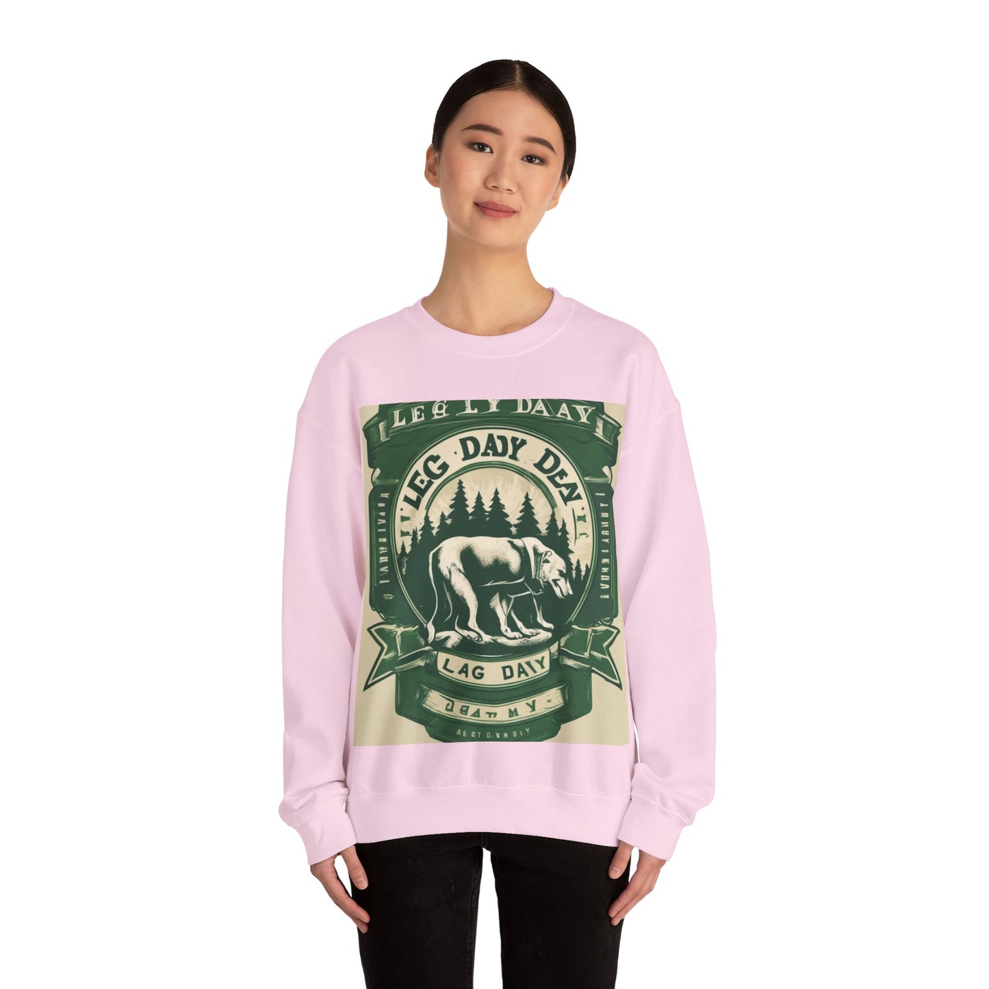 boostlete-quiet-power-type-leg-day-loyal-micro-badge-0357 — Unisex Heavy Blend Crewneck (G18000)