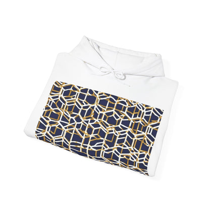 boostlete-am-crew-pattern-hex-industrial-0131 — Unisex Heavy Blend Hooded Sweatshirt (Gildan)