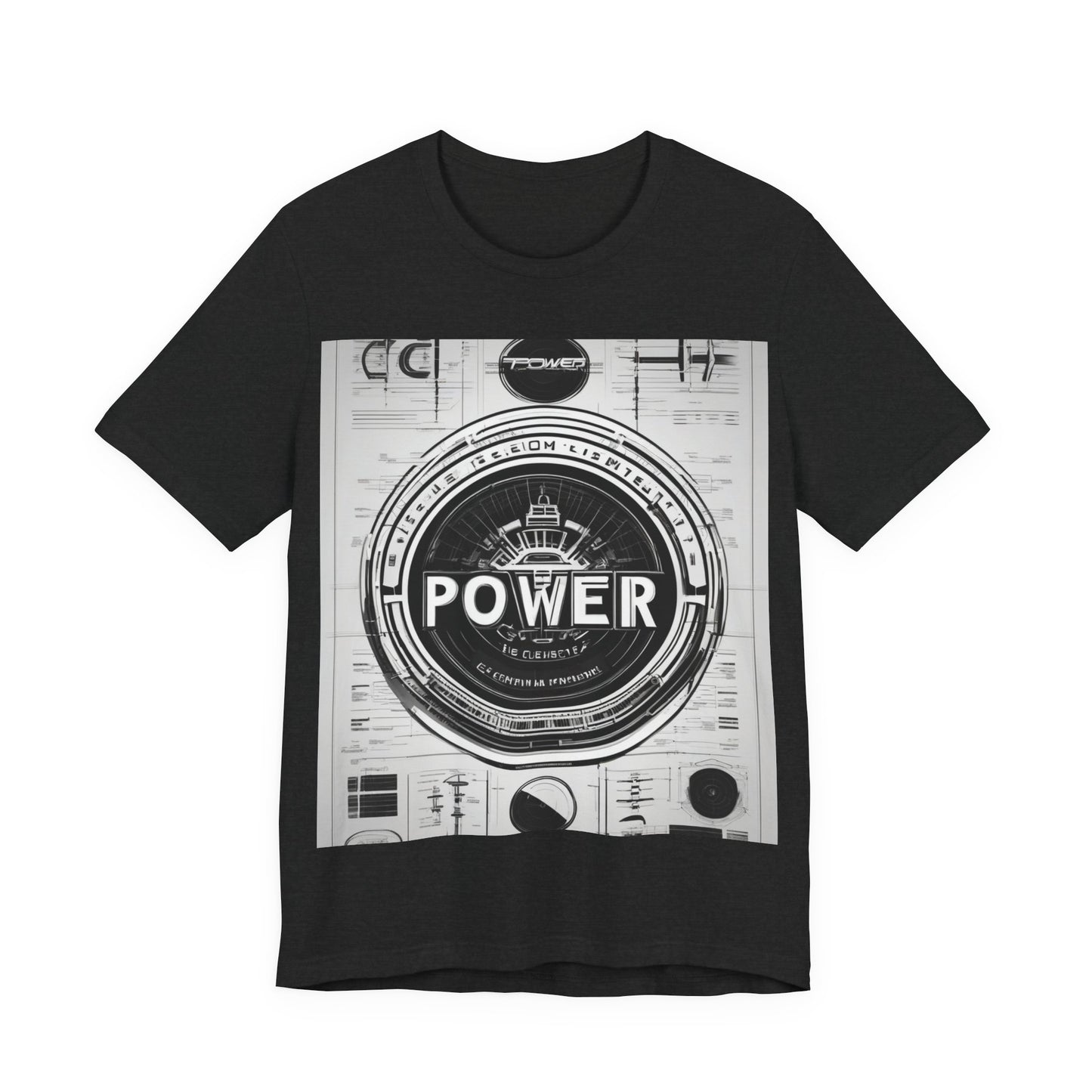 boostlete-boost-mode-type-power-in-quiet-badge-blueprint-0245 — Unisex Jersey Short Sleeve (B+C 3001)