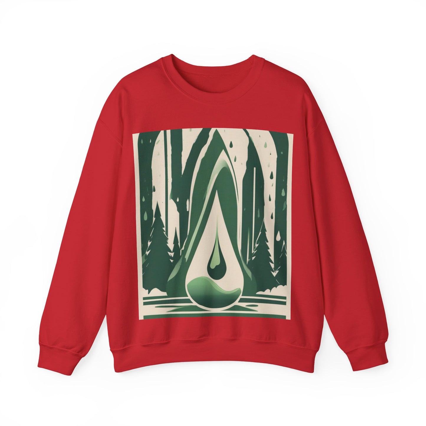 boostlete-quiet-power-icon-water-glitch-retro-0186 — Unisex Heavy Blend Crewneck Sweatshirt (Gildan)