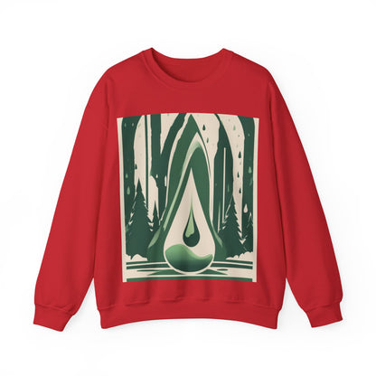 boostlete-quiet-power-icon-water-glitch-retro-0186 — Unisex Heavy Blend Crewneck Sweatshirt (Gildan)