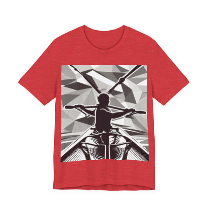 boostlete-am-crew-scene-rower-outline-geometric-0060 — Unisex Jersey Short Sleeve (B+C 3001)