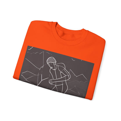 boostlete-pr-season-scene-runner-outline-geometric-1072 — Unisex Heavy Blend Crewneck (G18000)
