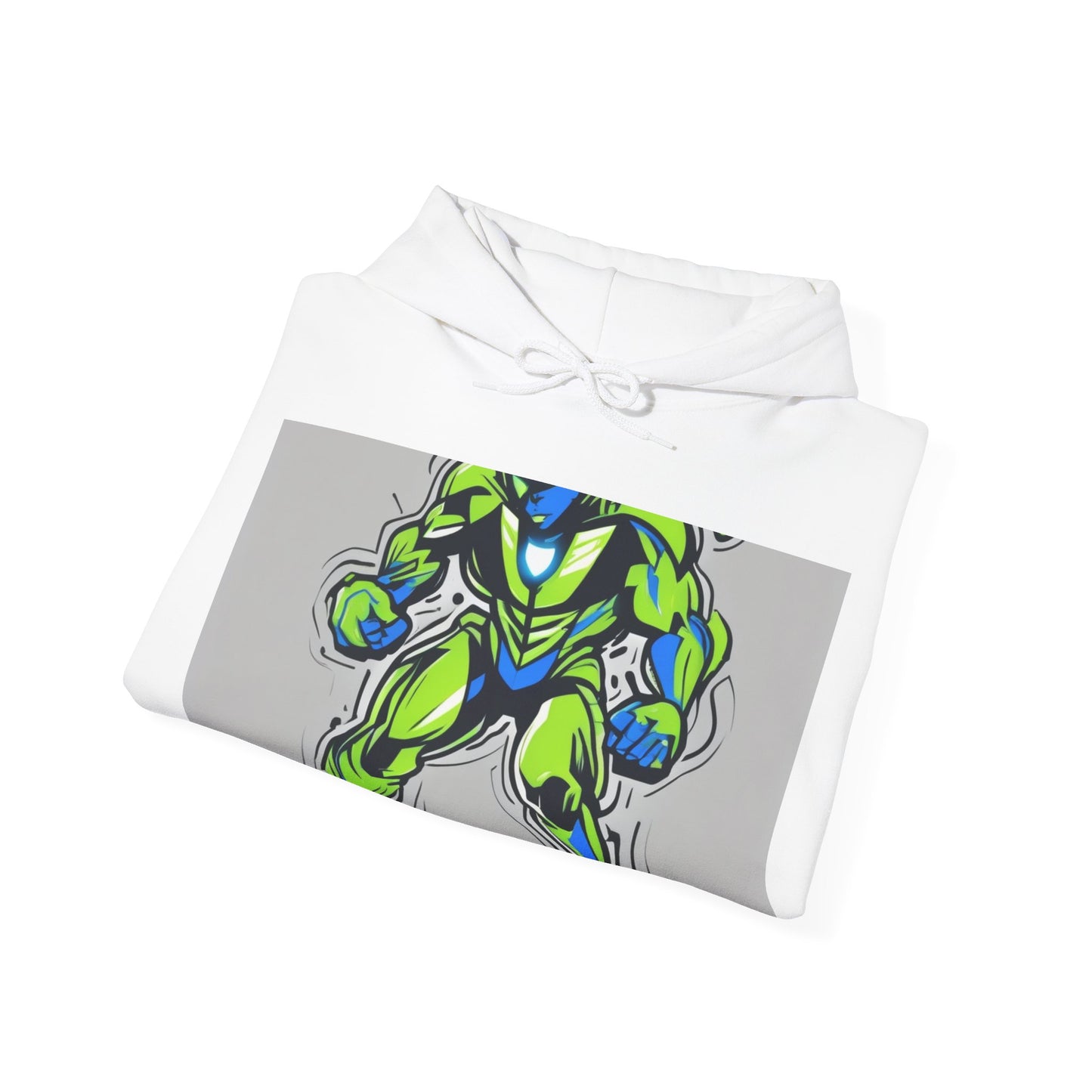 boostlete-quiet-power-type-boost-mode-on-outline-over-solid-modern-0741 — Unisex Heavy Blend Hoodie (G18500)