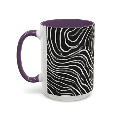 boostlete-field-day-pattern-topographic-badge-0307 — Accent Mug 11oz/15oz