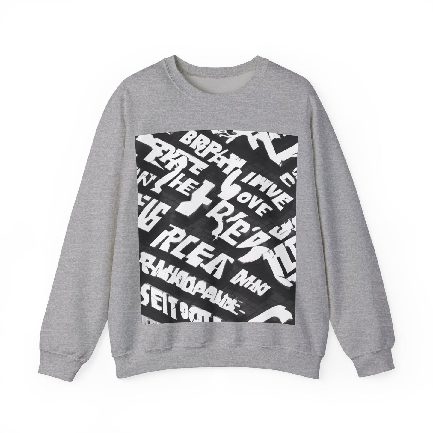 boostlete-pr-season-type-breathe-move-repeat-split-isometric-0017 — Unisex Heavy Blend Crewneck Sweatshirt (Gildan)