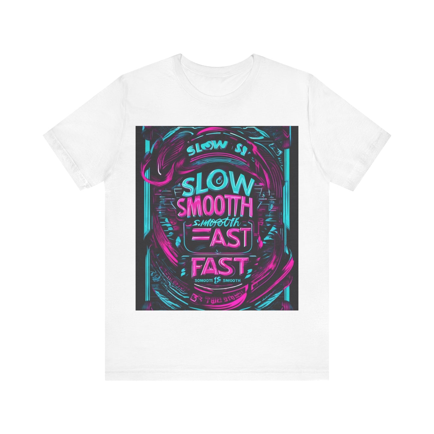 boostlete-recovery-progress-type-slow-is-smooth-smooth-is-fast-banner-engraved-0181 — Unisex Jersey Short Sleeve (B+C 3001)