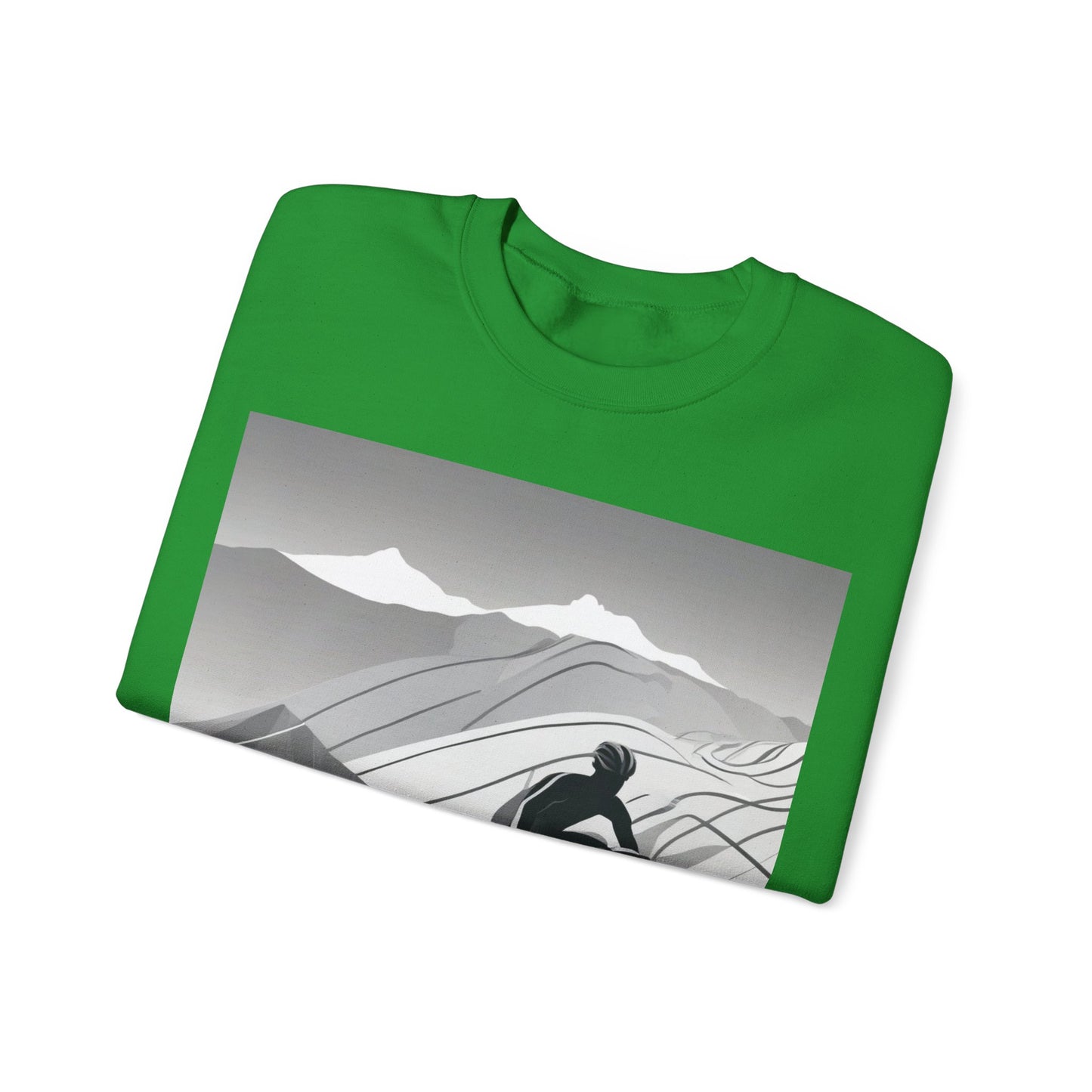 boostlete-recovery-progress-scene-cyclist-motion-vector-0808 — Unisex Heavy Blend Crewneck (G18000)