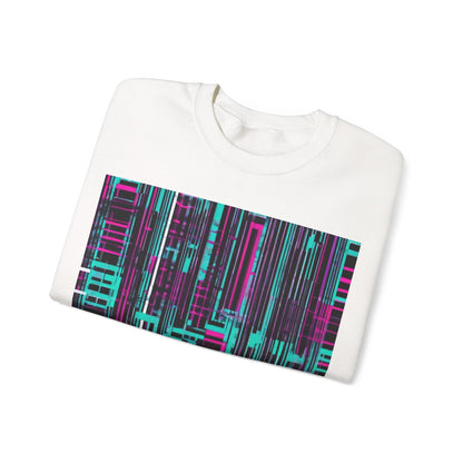 boostlete-field-day-pattern-barcode-retro-0275 — Unisex Heavy Blend Crewneck Sweatshirt (Gildan)