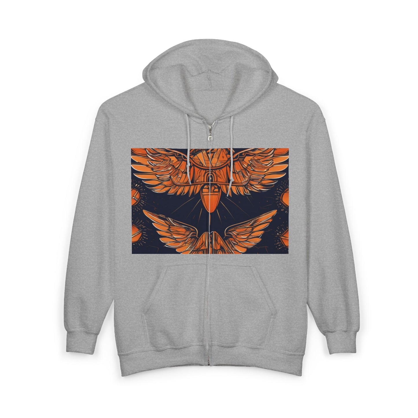 boostlete-field-day-icon-wings-soft-geometric-0298 — Unisex Heavy Blend Full-Zip Hooded Sweatshirt