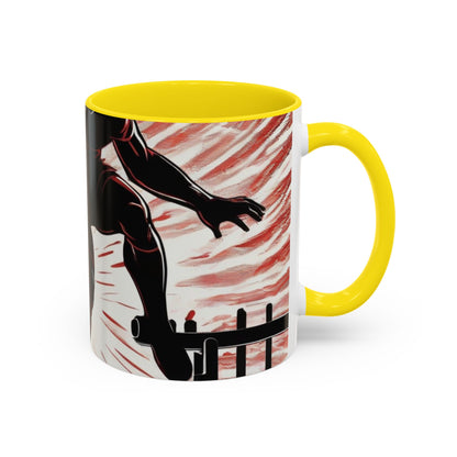boostlete-recovery-progress-scene-hurdler-halftone-engraved-0212 — Accent Mug 11oz/15oz