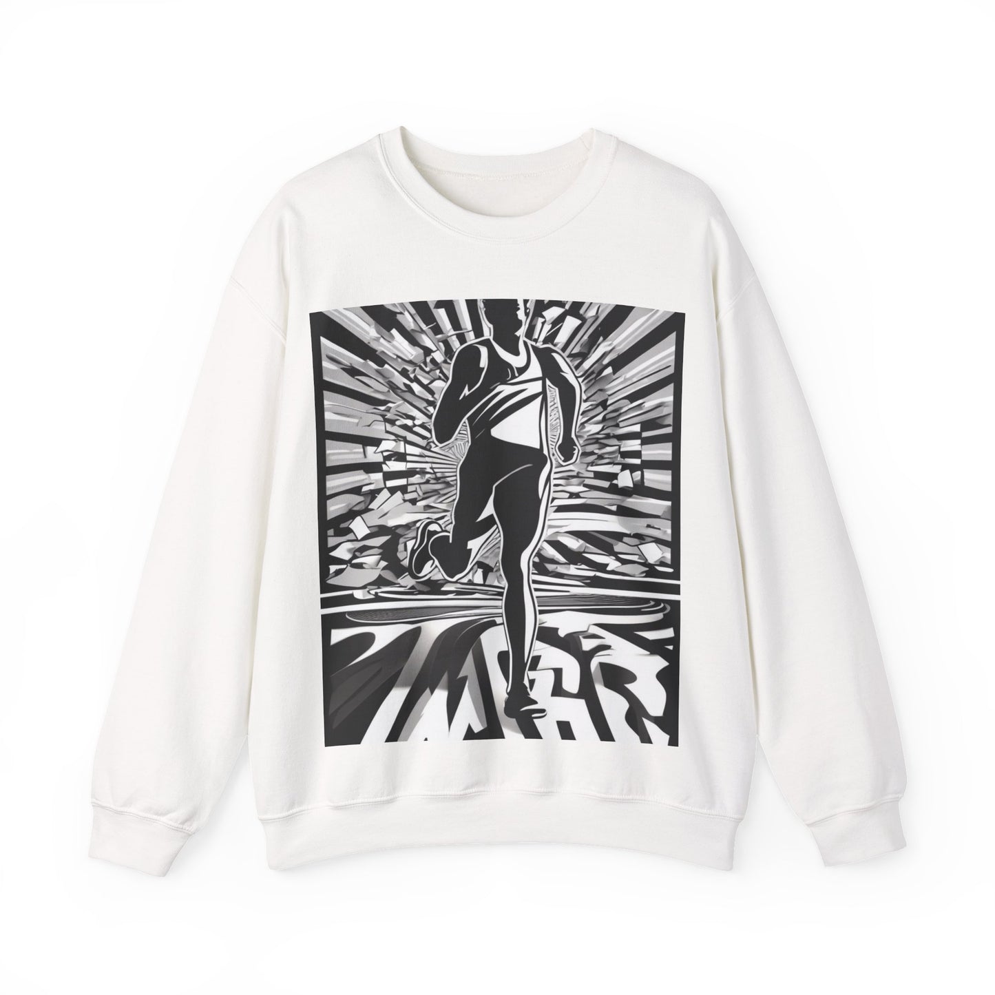 boostlete-field-day-scene-marathoner-3d-athletic-0116 — Unisex Heavy Blend Crewneck Sweatshirt (Gildan)