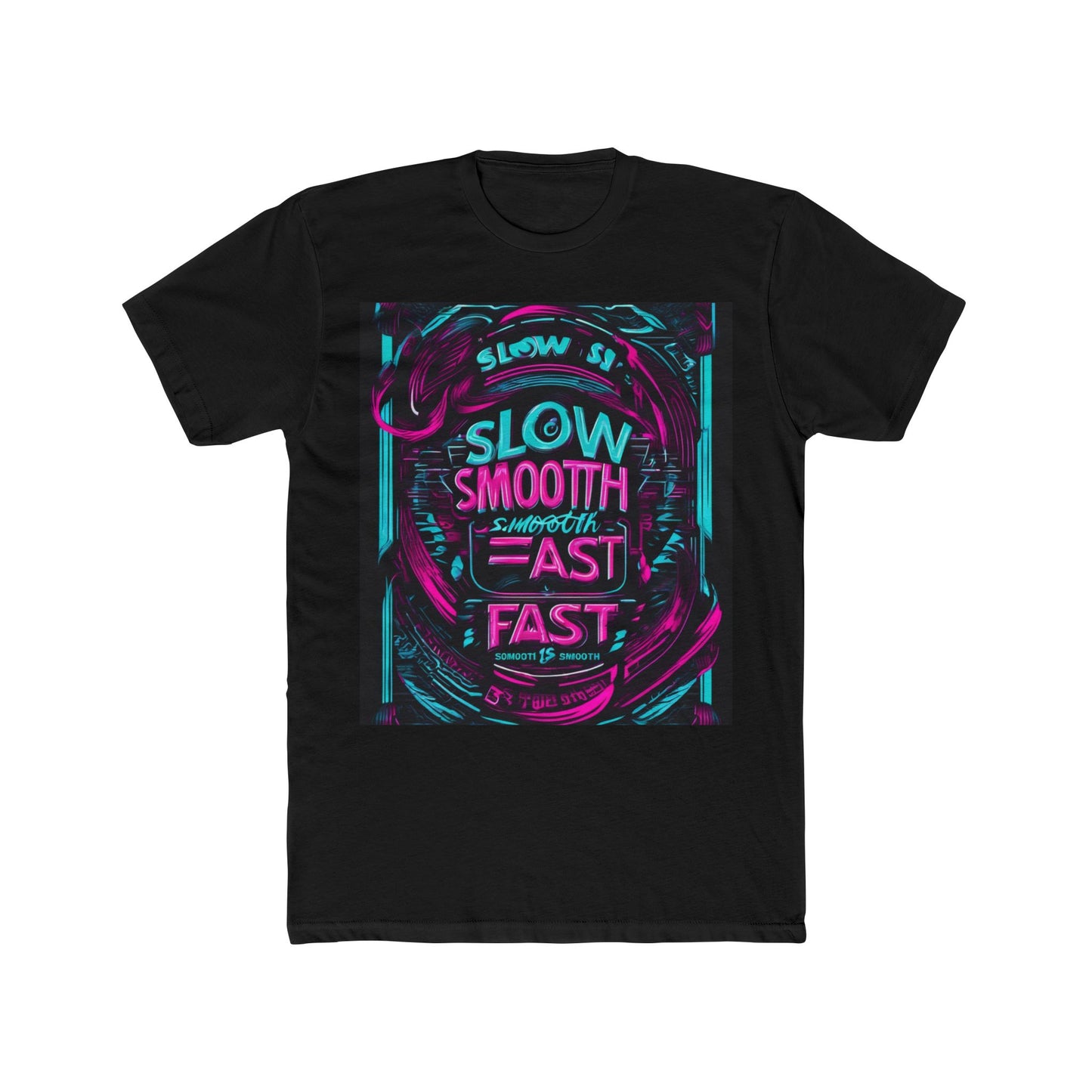 boostlete-recovery-progress-type-slow-is-smooth-smooth-is-fast-banner-engraved-0181 — Unisex Cotton Crew Tee (NL 3600)