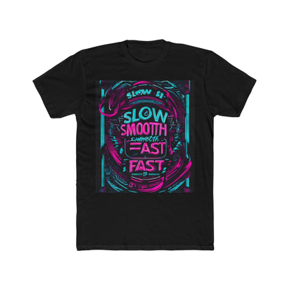 boostlete-recovery-progress-type-slow-is-smooth-smooth-is-fast-banner-engraved-0181 — Unisex Cotton Crew Tee (NL 3600)