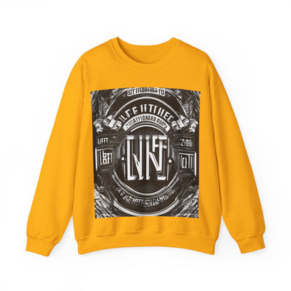 boostlete-am-crew-type-lift-the-standard-banner-engraved-0665 — Unisex Heavy Blend Crewneck (G18000)