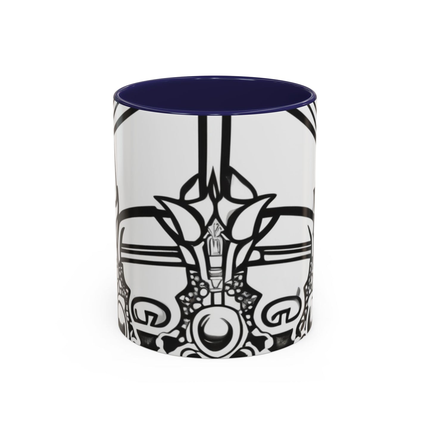 boostlete-quiet-power-icon-crown-outline-badge-0130 — Accent Mug 11oz/15oz
