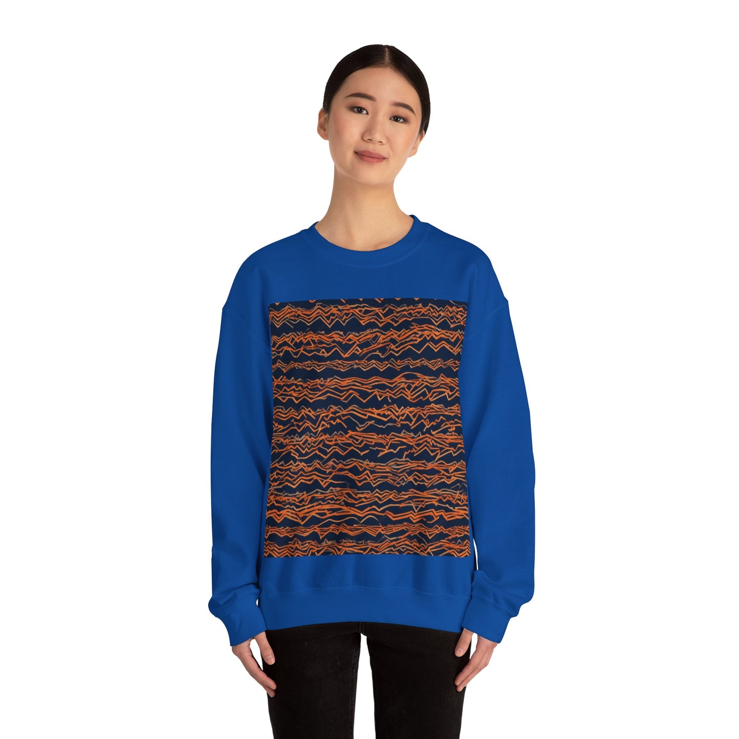 boostlete-field-day-pattern-ekg-bold-0135 — Unisex Heavy Blend Crewneck Sweatshirt (Gildan)