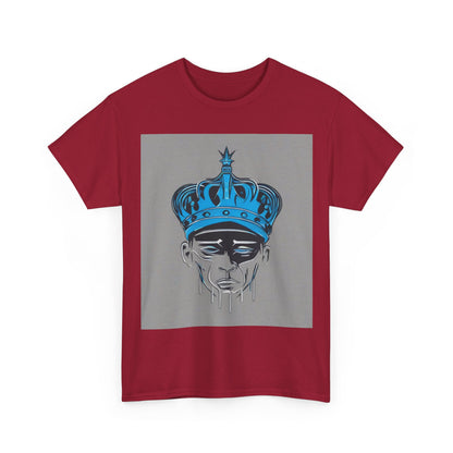 boostlete-am-crew-icon-crown-grainy-monoline-0022 — Unisex Heavy Cotton Tee (Gildan 5000)