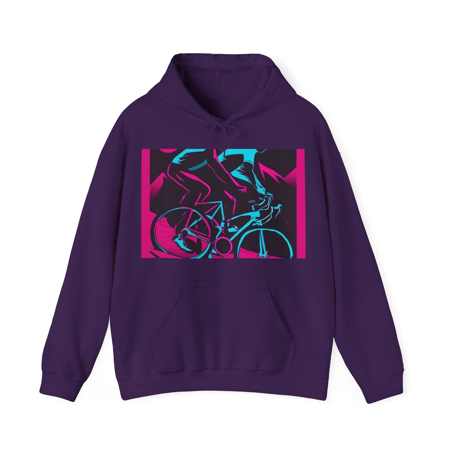 boostlete-rise-grind-scene-cyclist-outline-vector-0868 — Unisex Heavy Blend Hoodie (G18500)