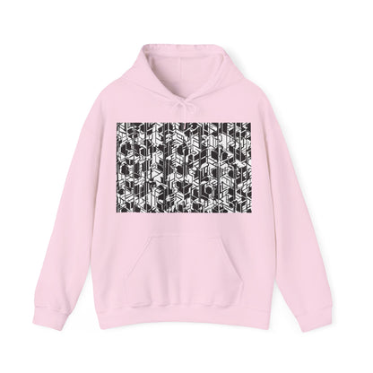 boostlete-field-day-pattern-micro-blueprint-0927 — Unisex Heavy Blend Hoodie (G18500)