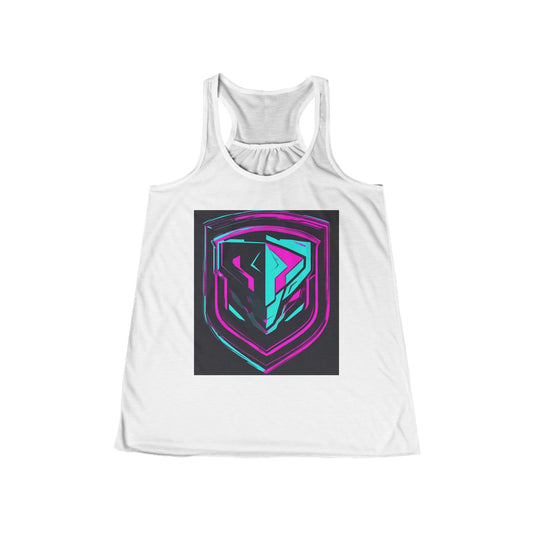 boostlete-pr-season-icon-shield-speed-industrial-0270 — Women's Flowy Racerback Tank (B+C 8800)