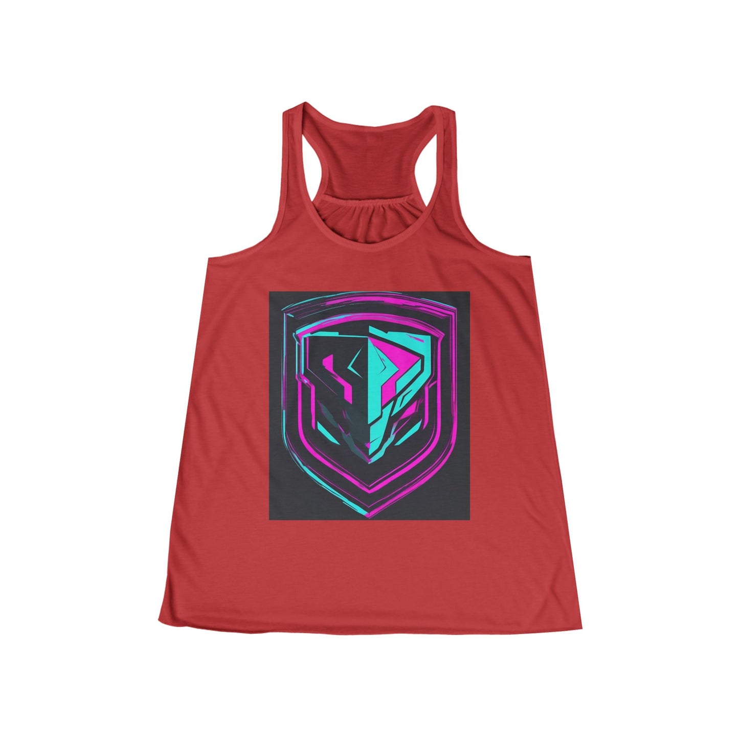 boostlete-pr-season-icon-shield-speed-industrial-0270 — Women's Flowy Racerback Tank (B+C 8800)