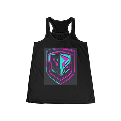 boostlete-pr-season-icon-shield-speed-industrial-0270 — Women's Flowy Racerback Tank (B+C 8800)