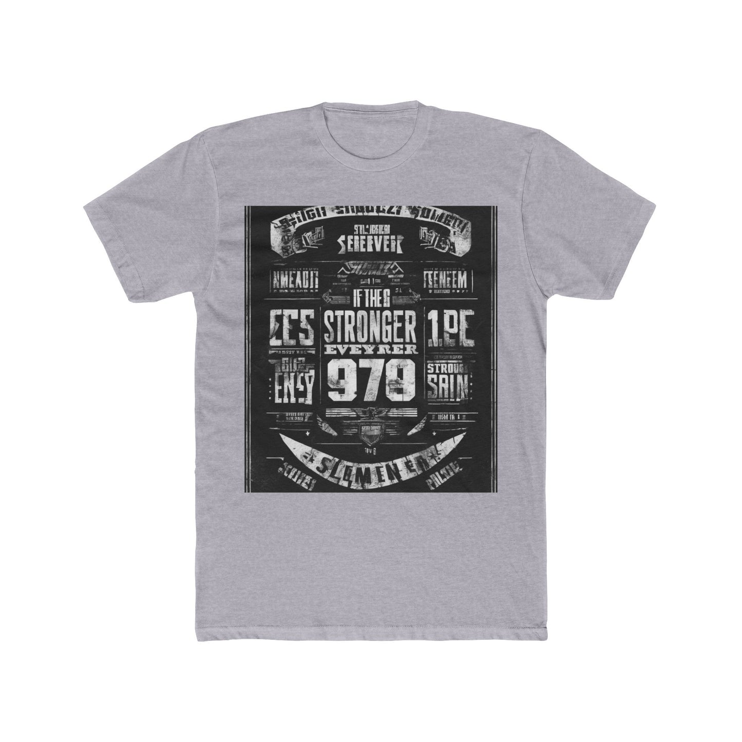 boostlete-rise-grind-type-stronger-every-rep-big-blueprint-0153 — Unisex Cotton Crew Tee (NL 3600)