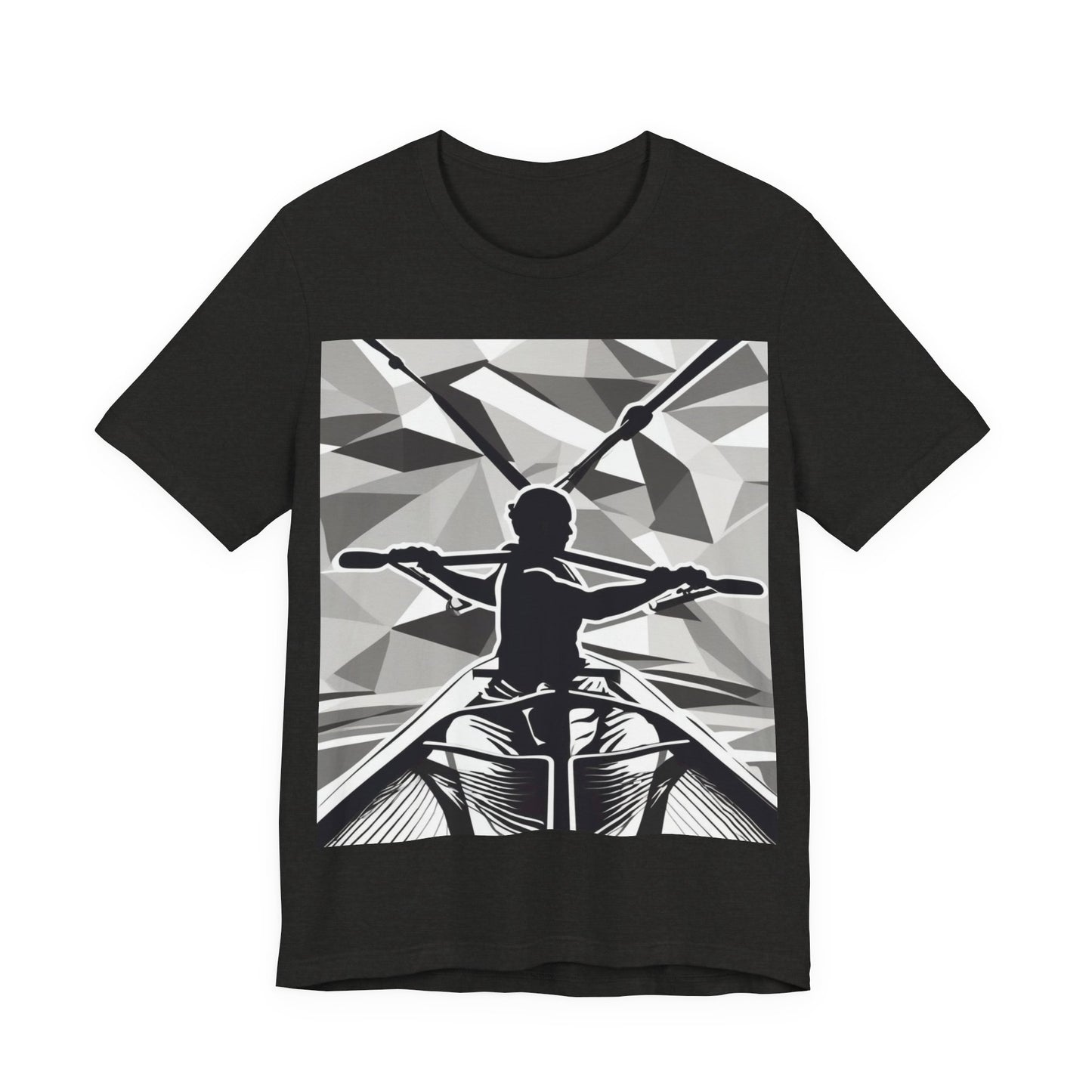 boostlete-am-crew-scene-rower-outline-geometric-0060 — Unisex Jersey Short Sleeve (B+C 3001)