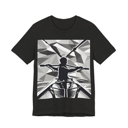 boostlete-am-crew-scene-rower-outline-geometric-0060 — Unisex Jersey Short Sleeve (B+C 3001)