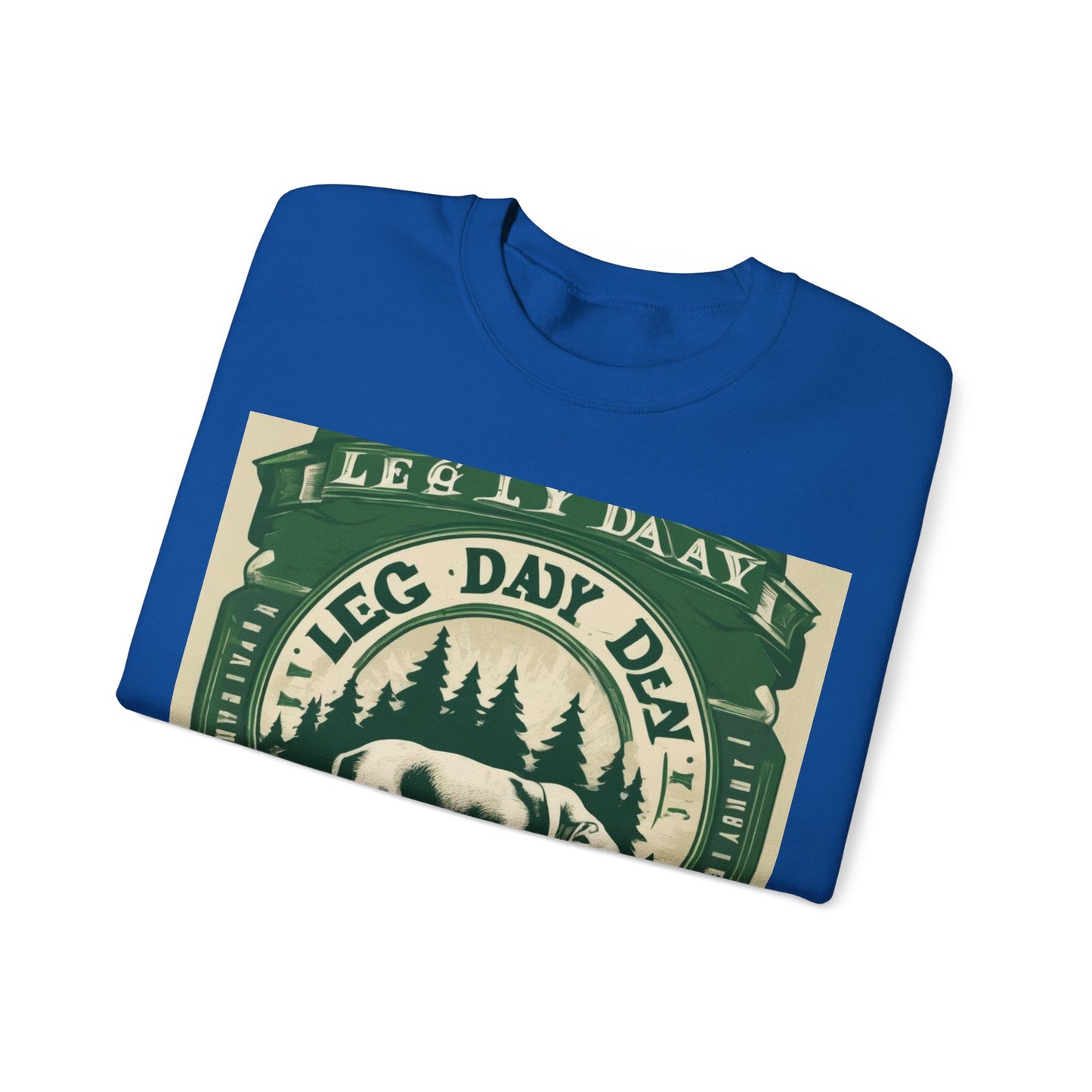 boostlete-quiet-power-type-leg-day-loyal-micro-badge-0357 — Unisex Heavy Blend Crewneck (G18000)