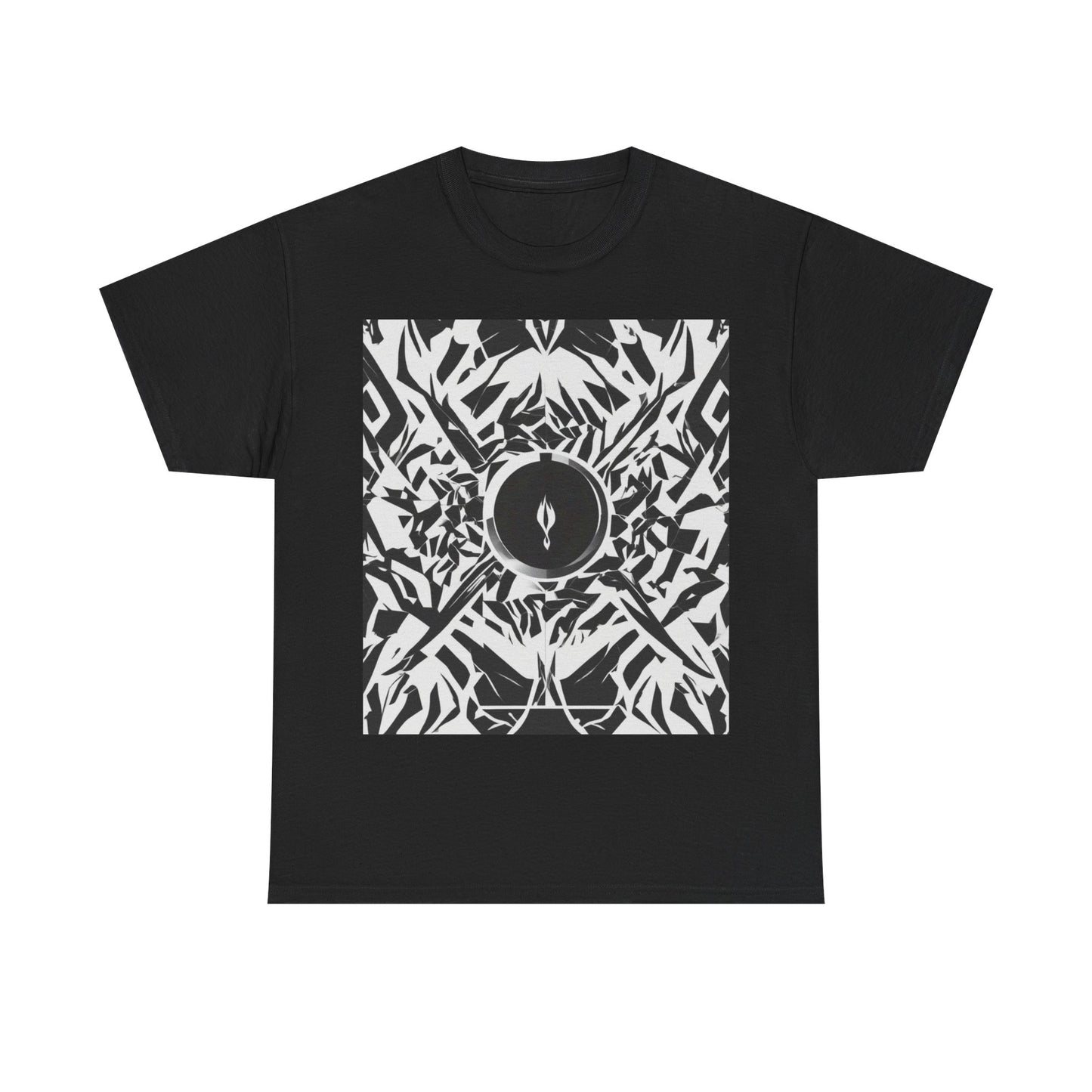 boostlete-am-crew-icon-flame-matte-geometric-0286 — Unisex Heavy Cotton Tee (Gildan 5000)