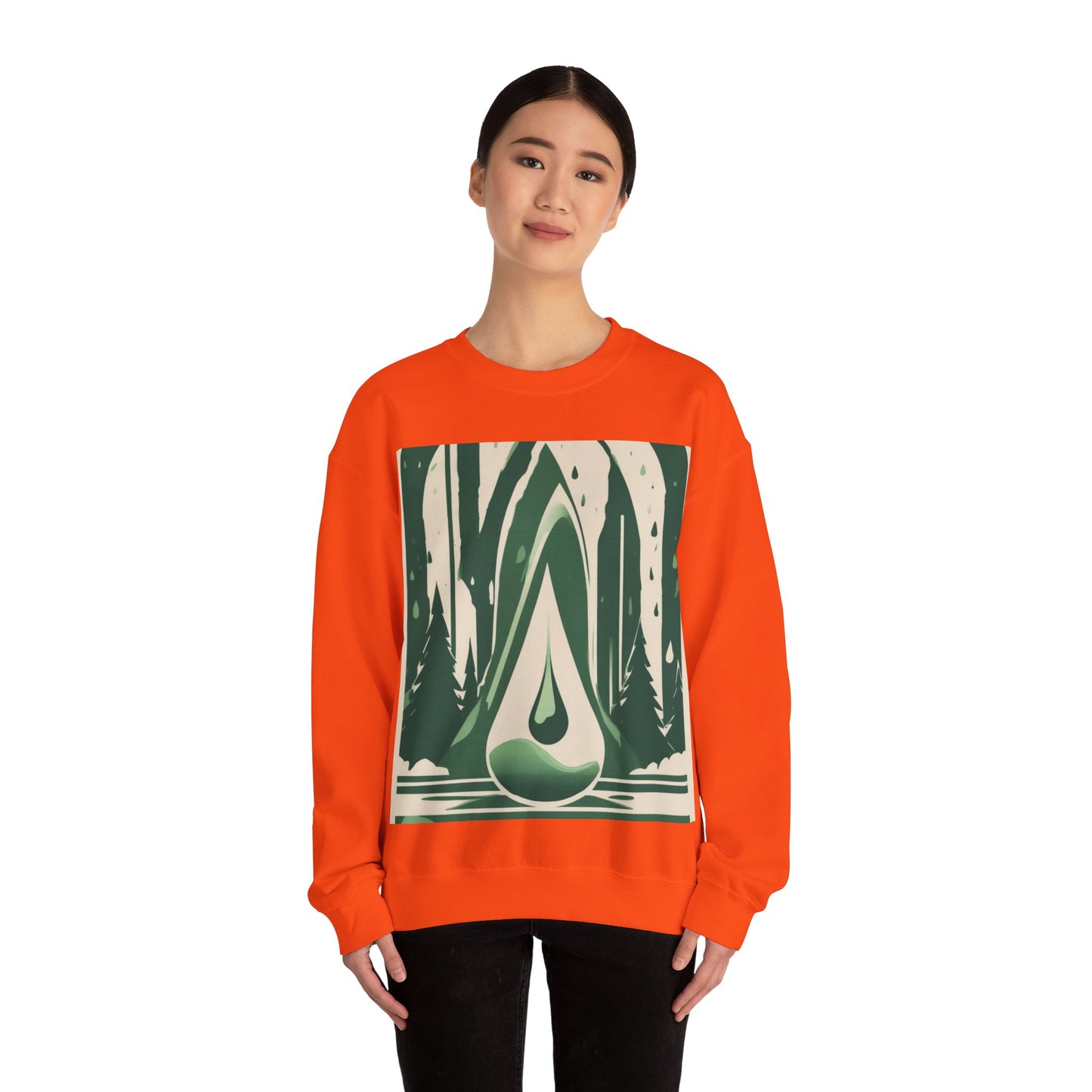 boostlete-quiet-power-icon-water-glitch-retro-0186 — Unisex Heavy Blend Crewneck (G18000)