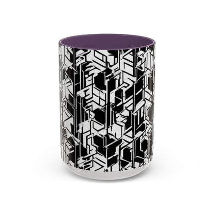 boostlete-field-day-pattern-micro-blueprint-0927 — Accent Mug 11/15oz