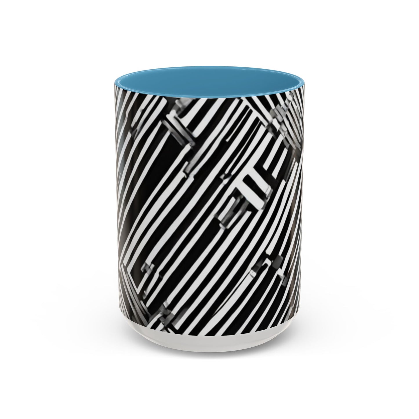 boostlete-mile-by-mile-pattern-barcode-monoline-0059 — Accent Mug 11oz/15oz