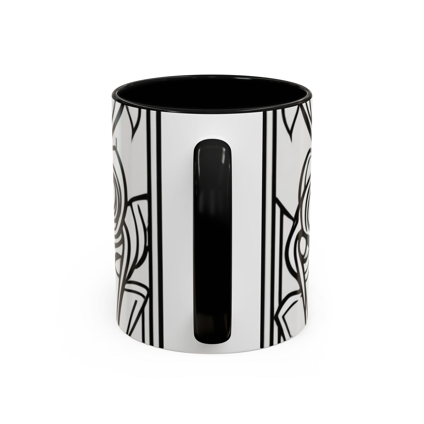 boostlete-boost-mode-icon-crown-offset-line-art-0190 — Accent Mug 11oz/15oz