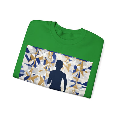 boostlete-recovery-progress-scene-marathoner-matte-geometric-0448 — Unisex Heavy Blend Crewneck Sweatshirt (Gildan)