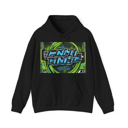 boostlete-iron-intent-type-focus-finish-big-retro-0177 — Unisex Heavy Blend Hooded Sweatshirt (Gildan)