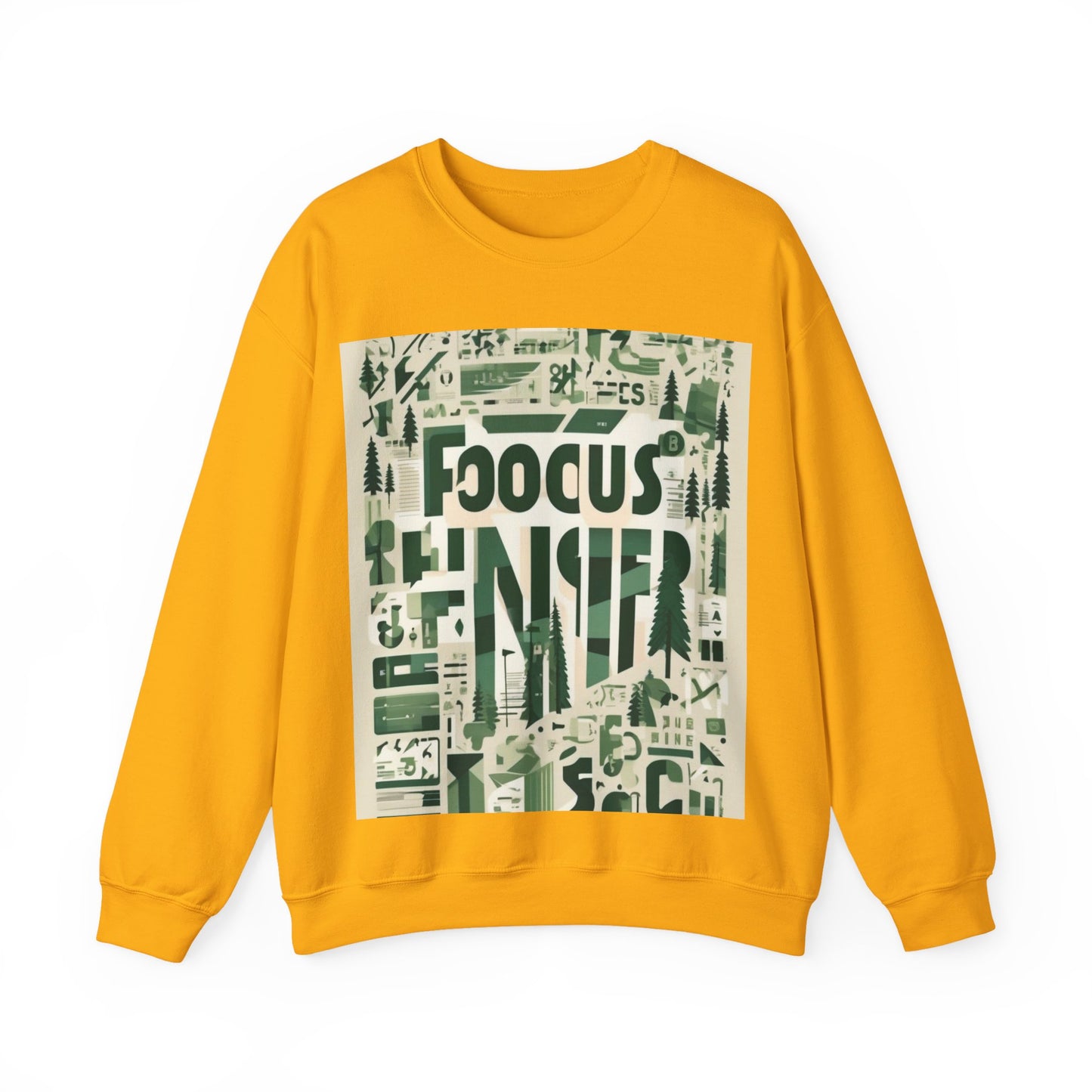 boostlete-boost-mode-type-focus-finish-banner-modern-0113 — Unisex Heavy Blend Crewneck Sweatshirt (Gildan)
