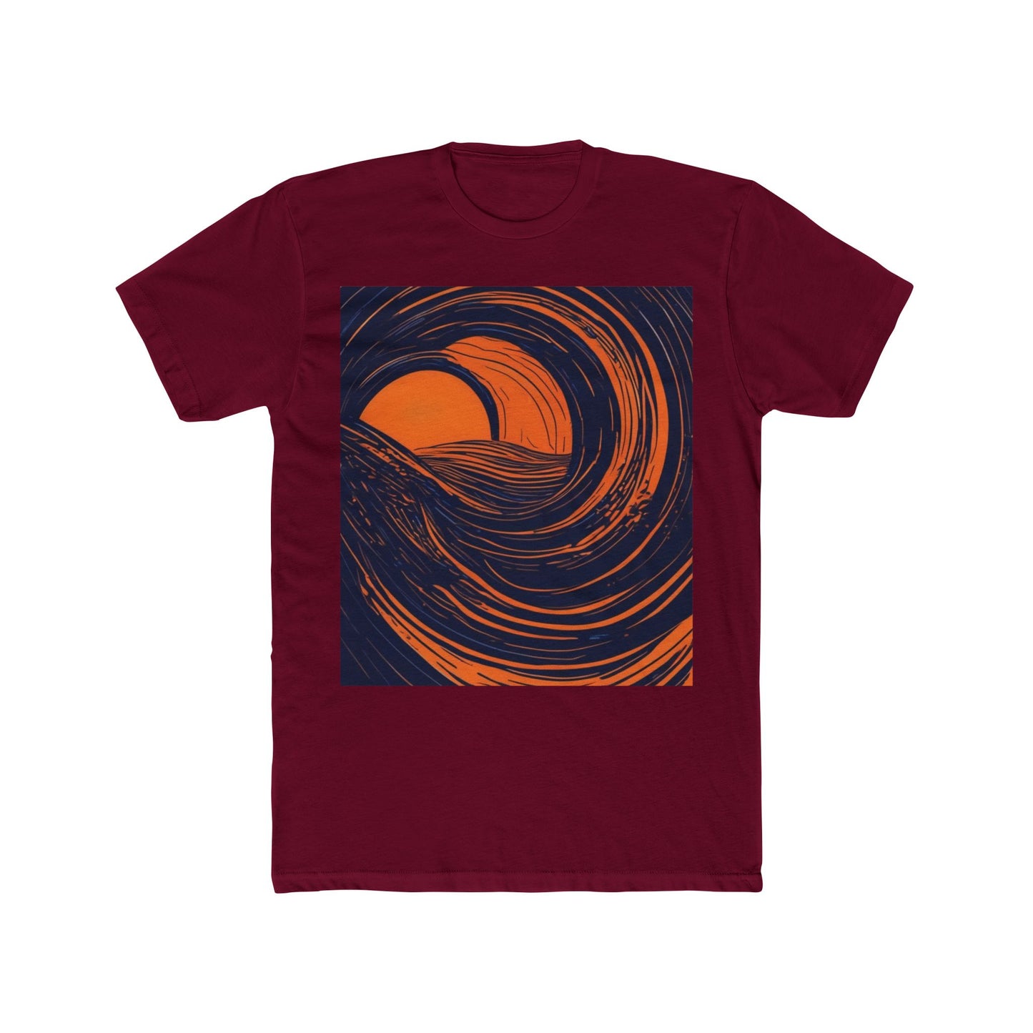 boostlete-rise-grind-icon-sunrise-speed-line-art-0202 — Unisex Cotton Crew Tee (NL 3600)