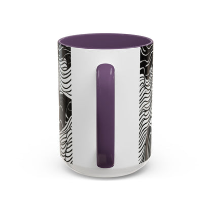 boostlete-field-day-pattern-topographic-line-art-0239 — Accent Mug 11oz/15oz