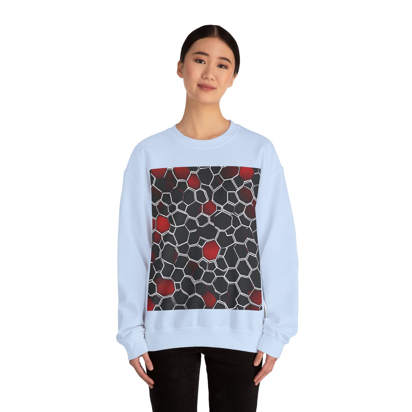 boostlete-quiet-power-pattern-hex-vector-0039 — Unisex Heavy Blend Crewneck (G18000)