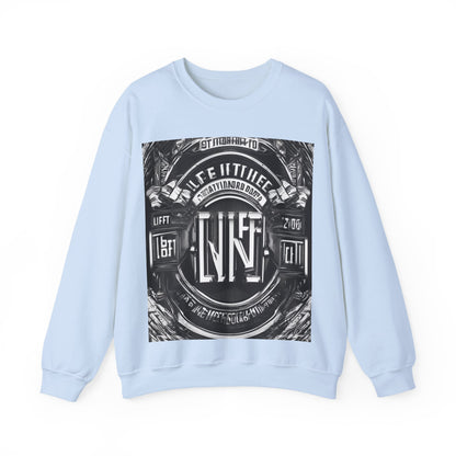 boostlete-am-crew-type-lift-the-standard-banner-engraved-0665 — Unisex Heavy Blend Crewneck (G18000)