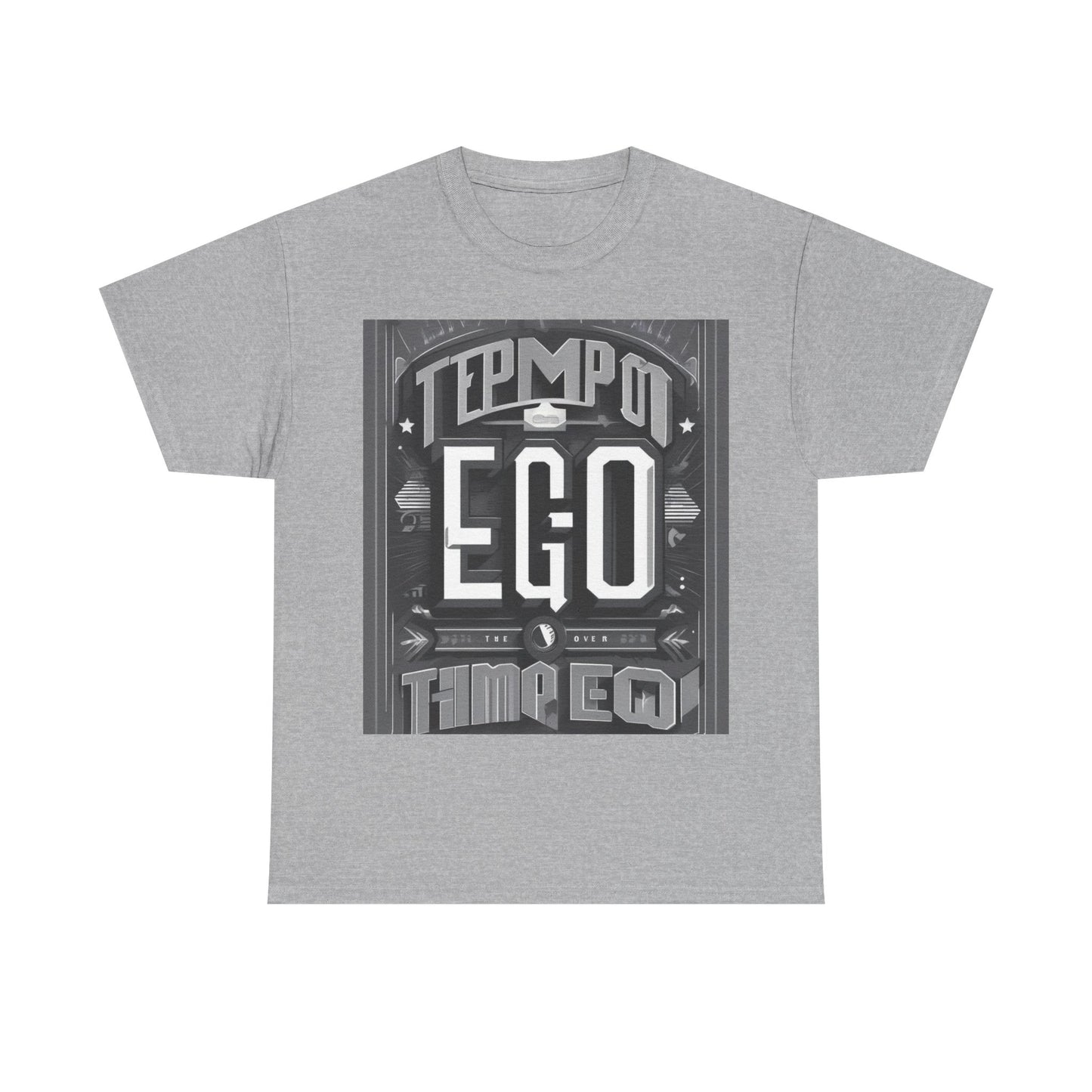 boostlete-mile-by-mile-type-tempo-over-ego-banner-modern-0093 — Unisex Heavy Cotton Tee (Gildan 5000)